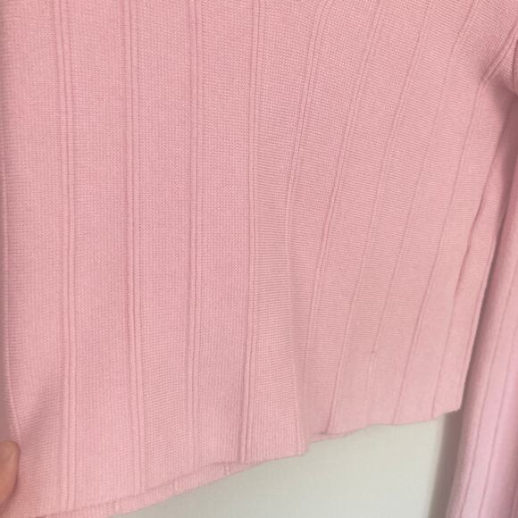 Sincerely Jules Womens M Pink Crop Keyhole Knit Sweater Y2K Coquette Soft Girl - Picture 5 of 10